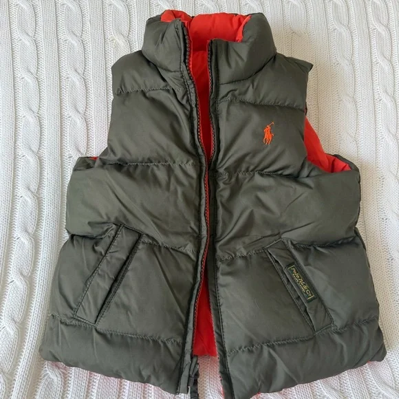 Polo Ralph Lauren Reversible Bleeker Street Winter Warm Down Vest Puffy 18 Month - Picture 11 of 16